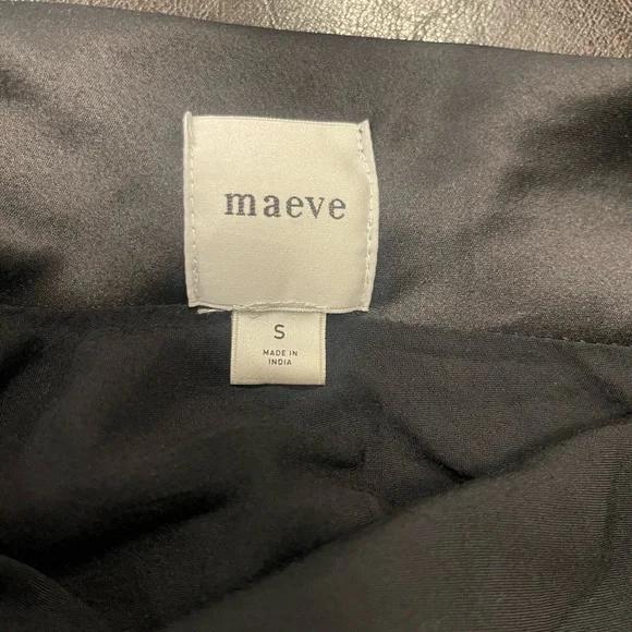 Anthropologie Maeve Cowl-Neck Belted Mini Dress $178 Black S NO BELT - Picture 4 of 7